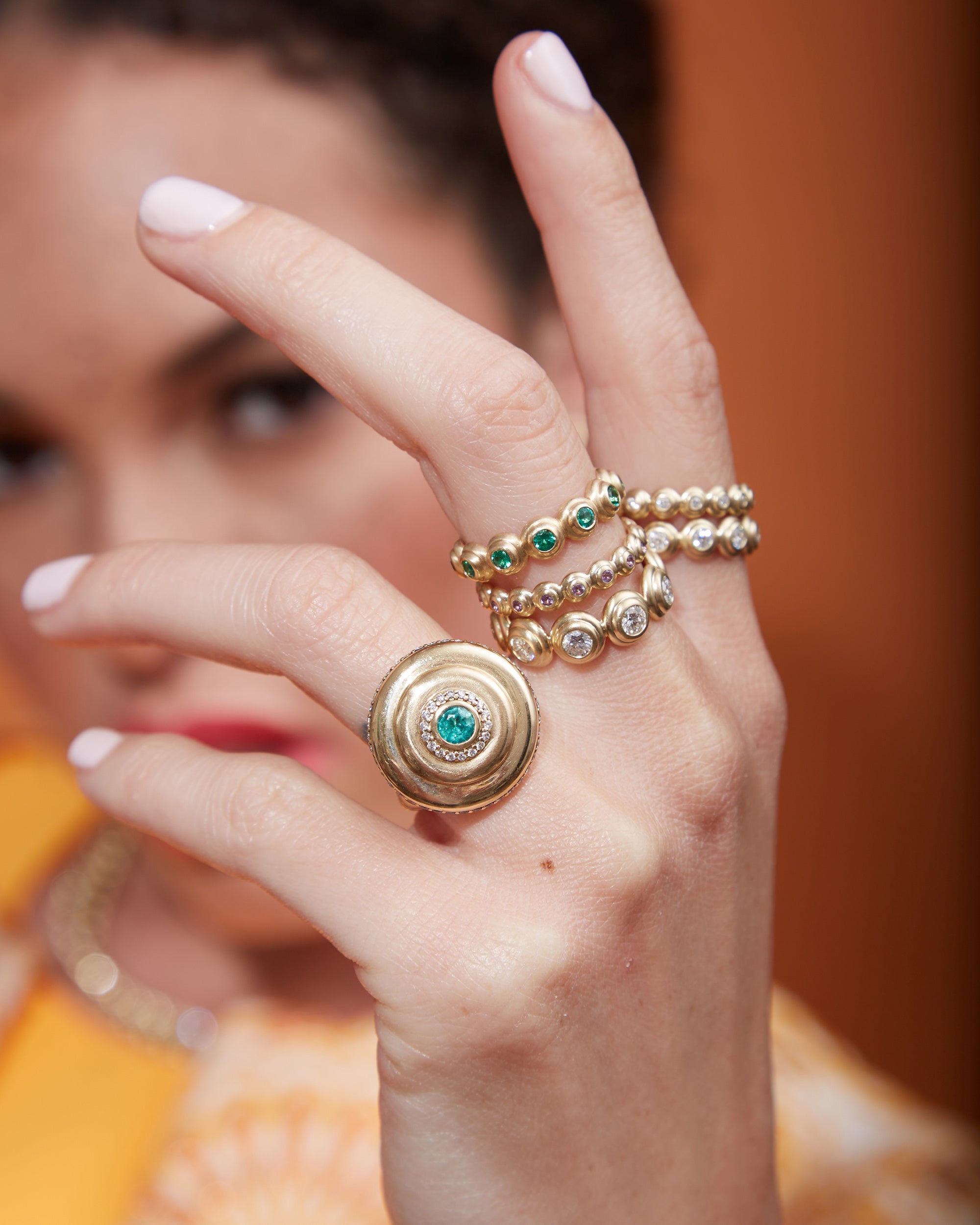 Diamond & 14k Gold Small Evolve Ring