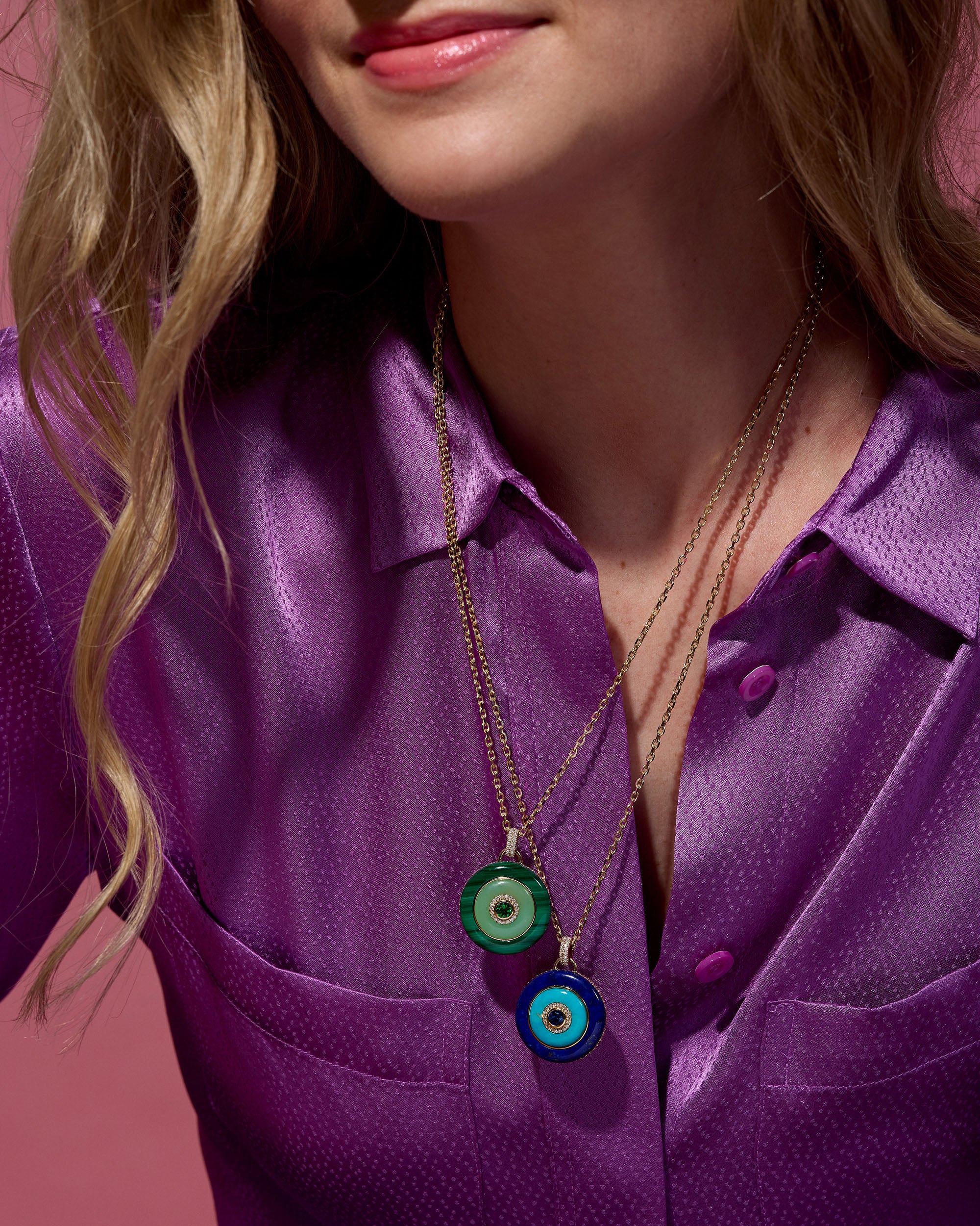 Turquoise & Lapis Lazuli Evolve Large Pendant Necklace