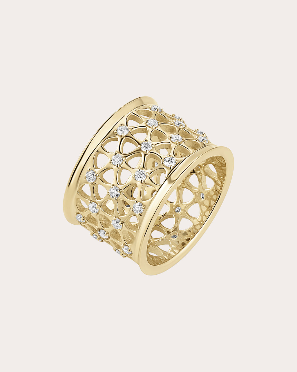 Palace 14K Gold Diamond Gate Ring