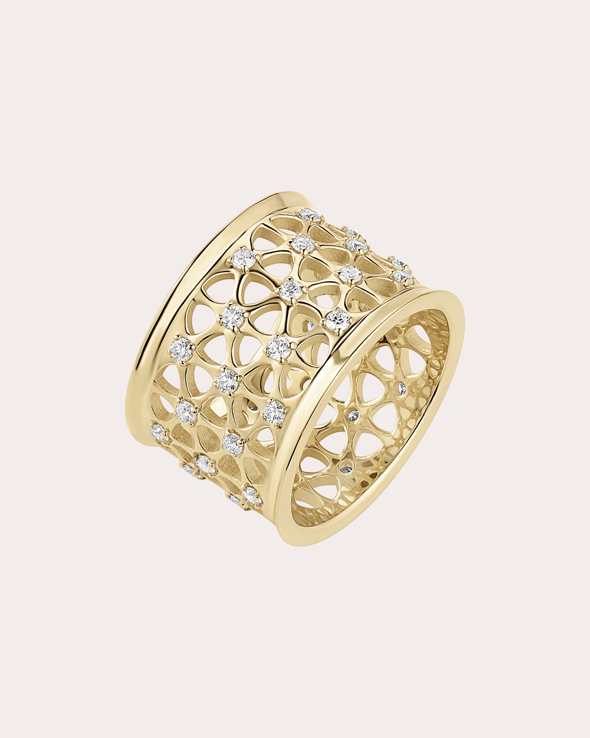 Palace 14K Gold Diamond Gate Ring