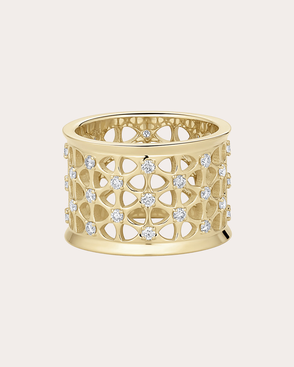Palace 14K Gold Diamond Gate Ring