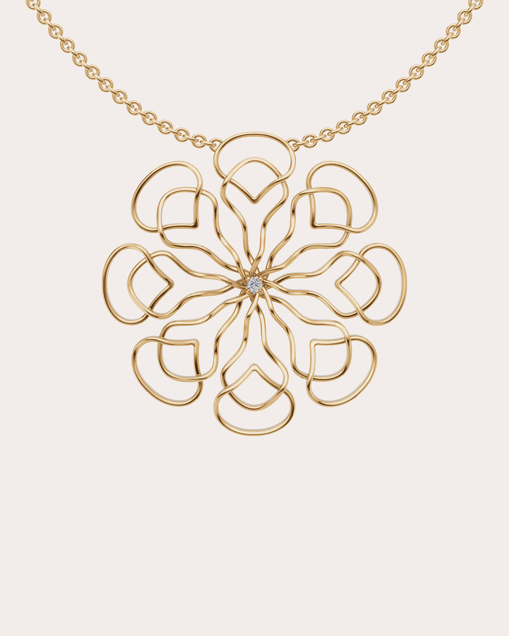 Diamond & Gold Vermeil 111Hz Pendant Necklace