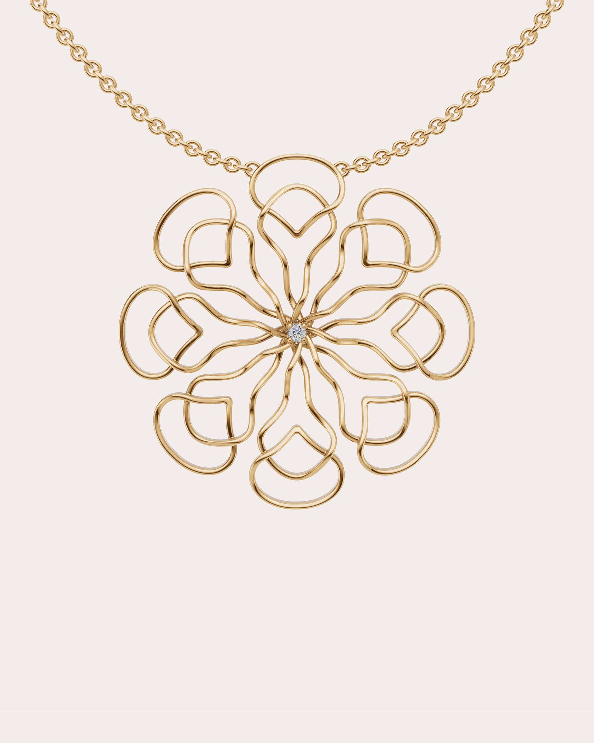Diamond & Gold Vermeil 111Hz Pendant Necklace