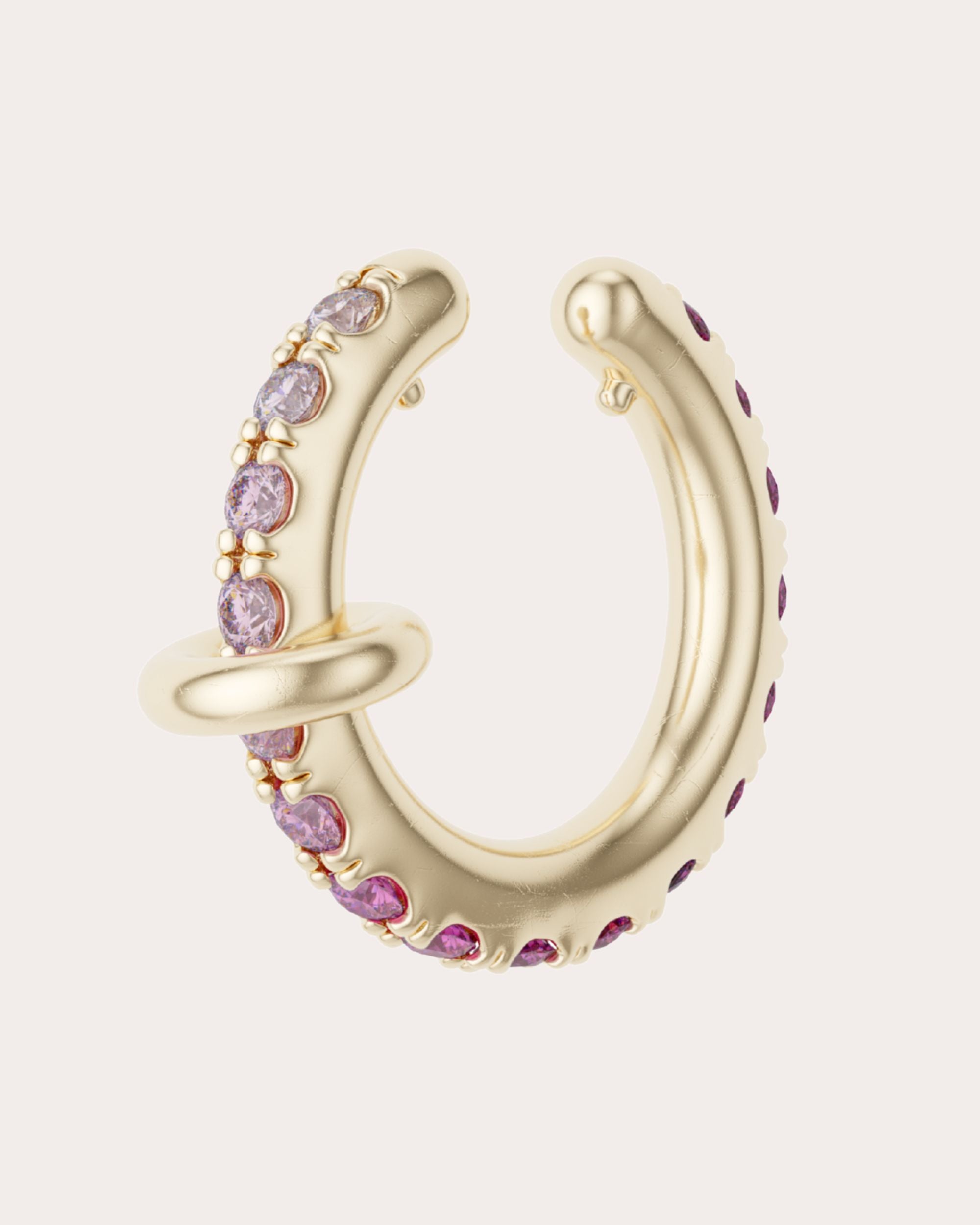Pink Sapphire & 18k Gold Elara Ombré Ear Cuff