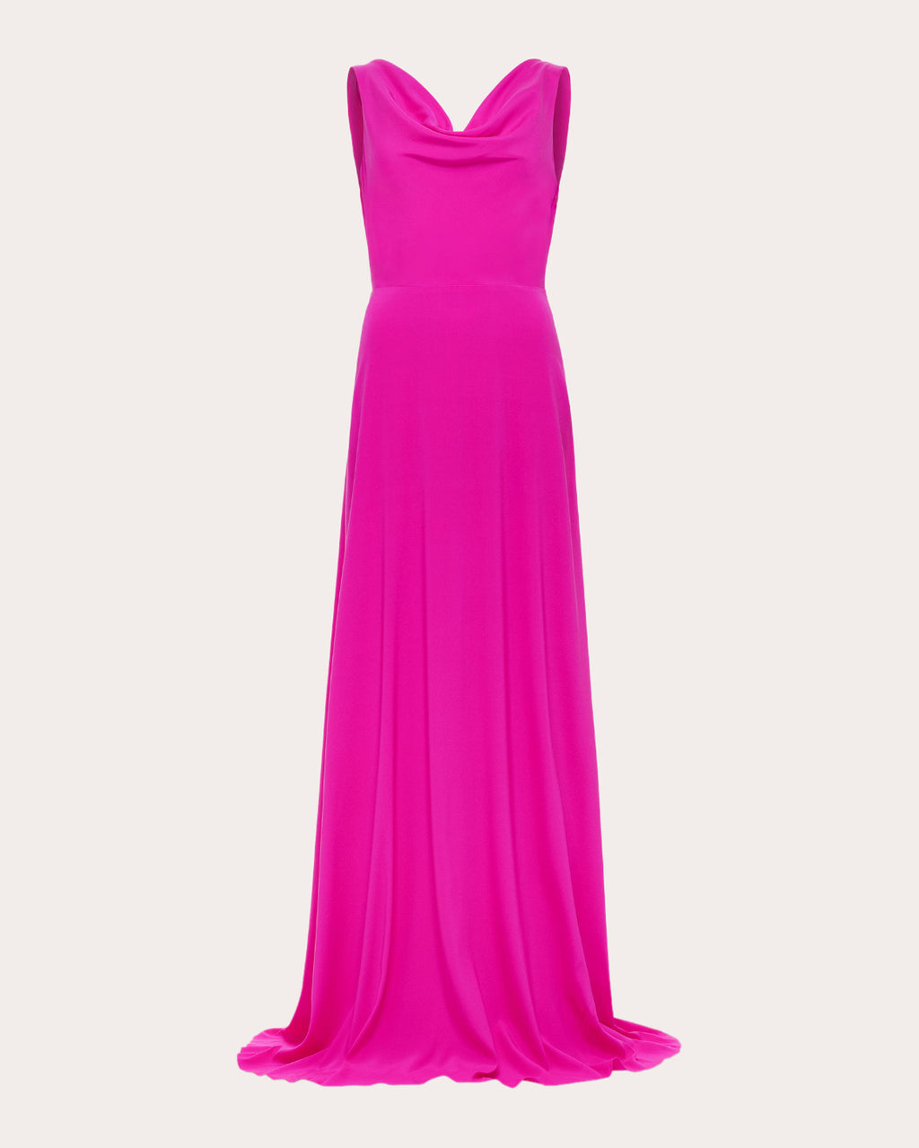 Saunder Silk Charmeuse Cowl Neck Gown