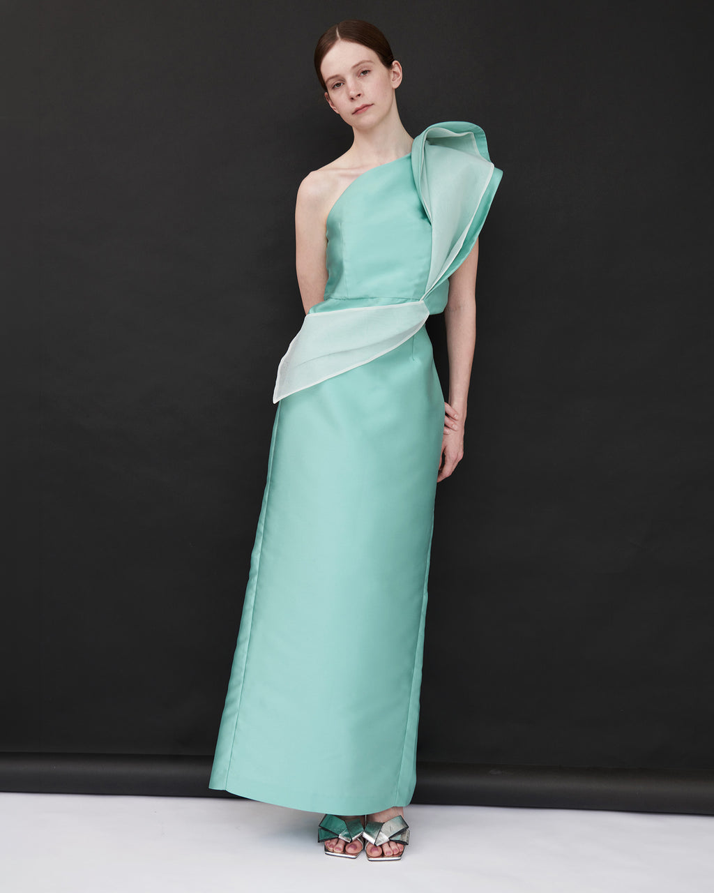 Gigi Satin Asymmetric Twist Top