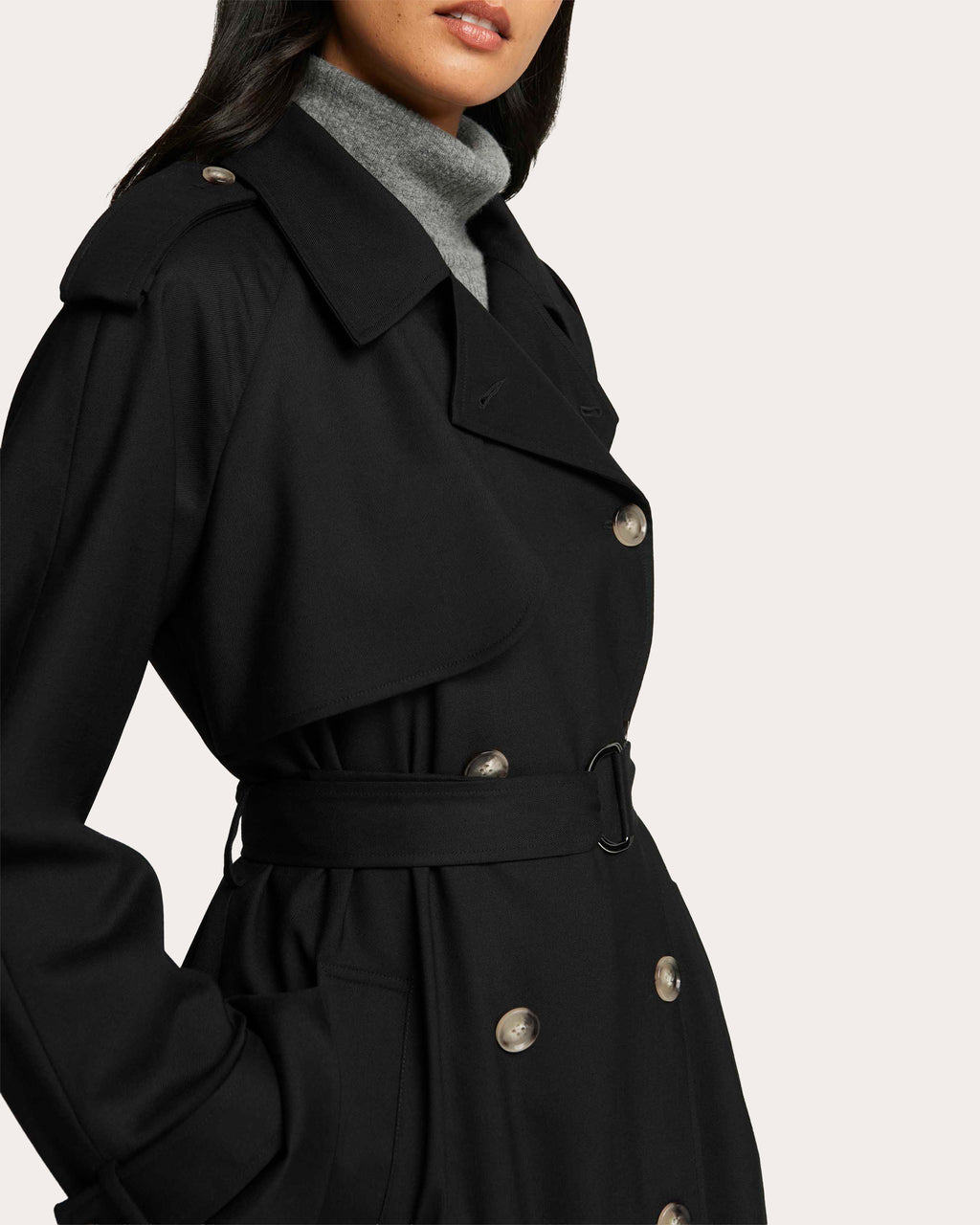 Seasonless Wool Classic Trench Coat
