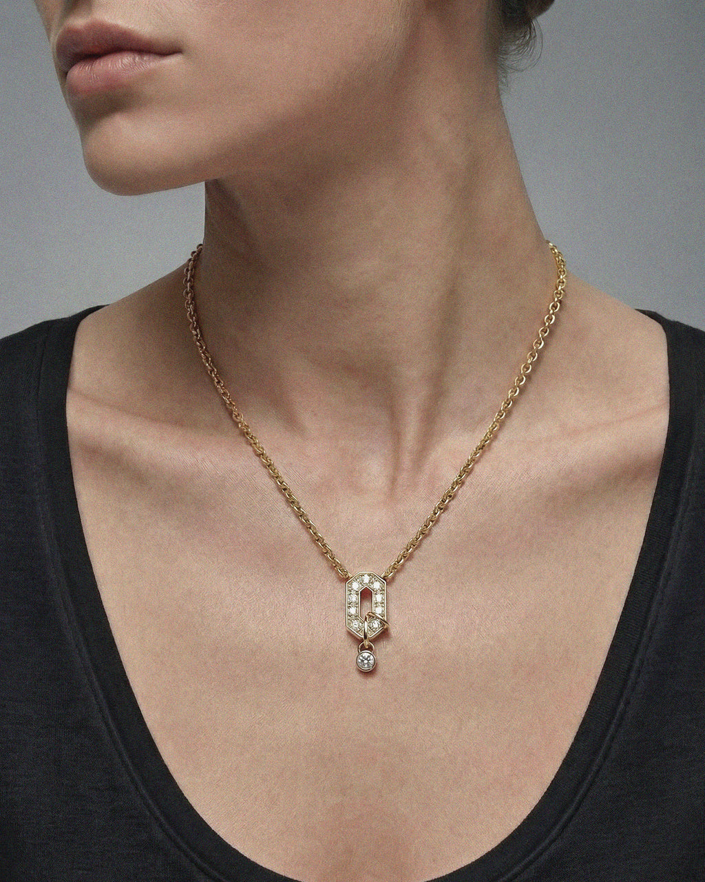Diamond & 14k Gold My Way Pendant Necklace