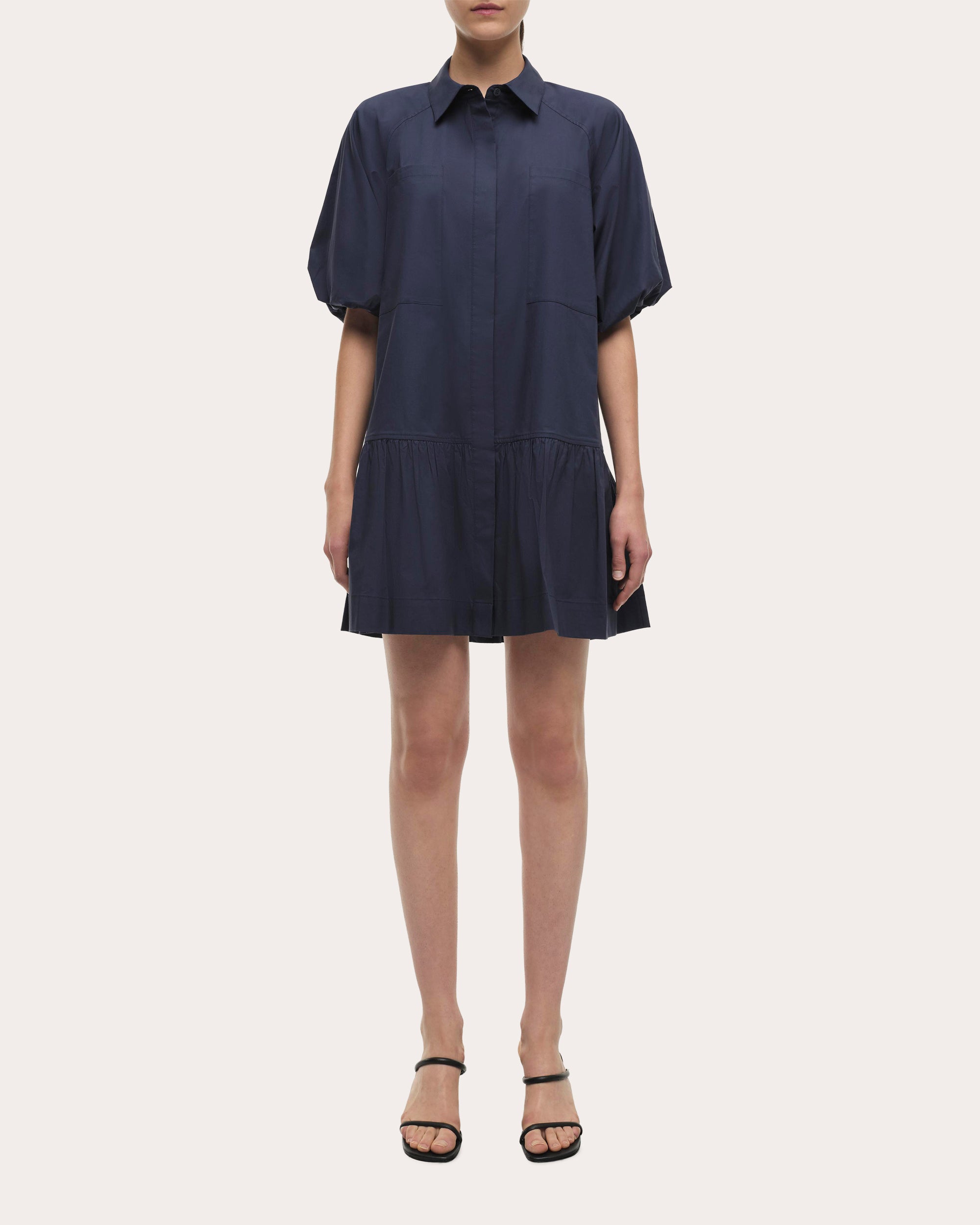 Crissy Poplin Drop-Waist Shirt Dress