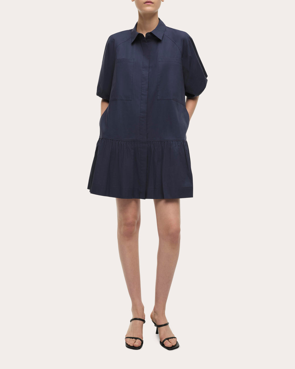 Crissy Poplin Drop-Waist Shirt Dress