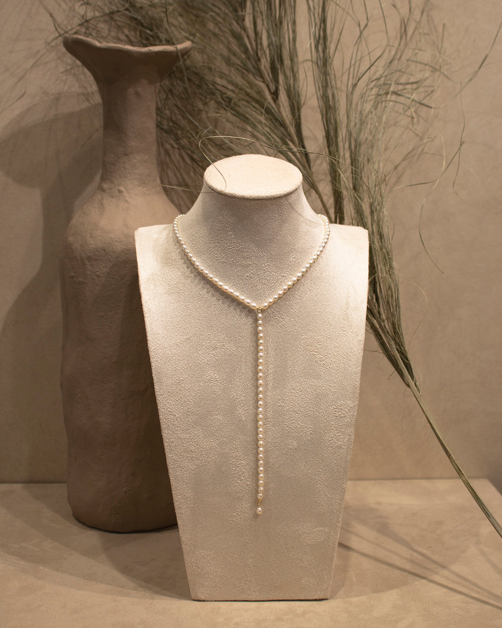 Keshi Pearl Lariat Necklace