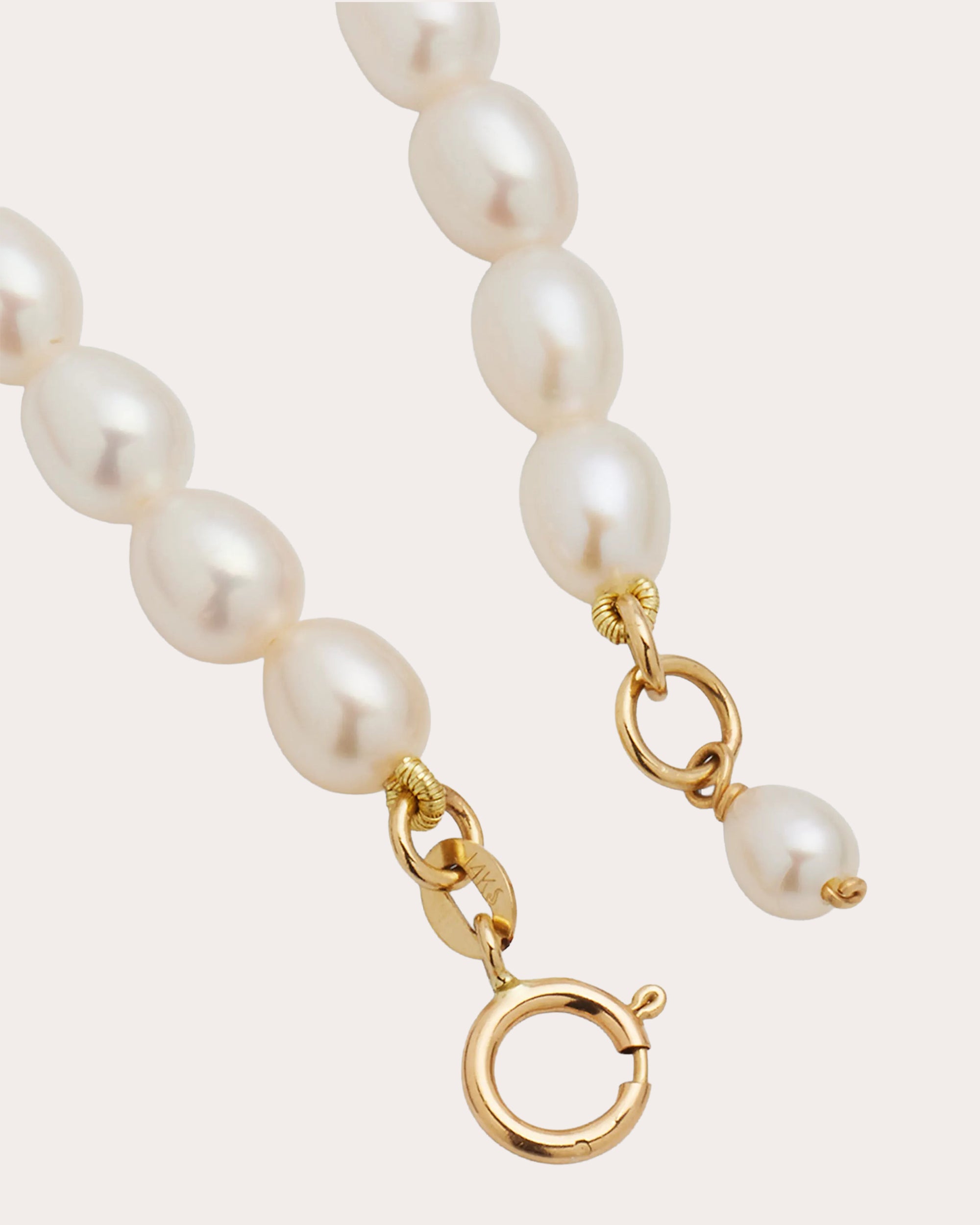 Freshwater Pearl & 14k Gold Nugget Necklace