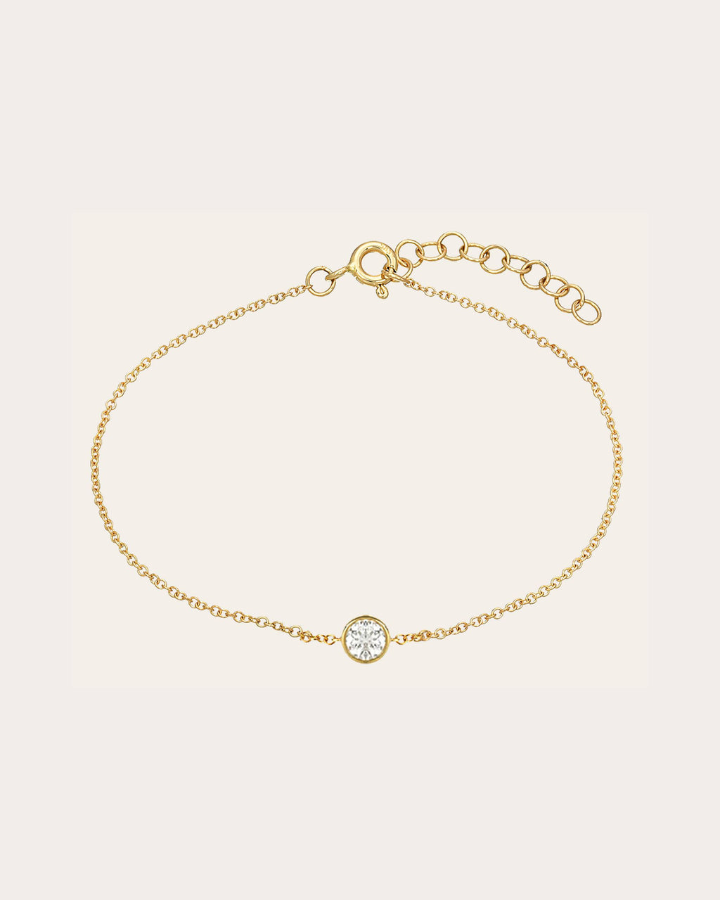 Diamond & 14k Gold Large Bezel Bracelet