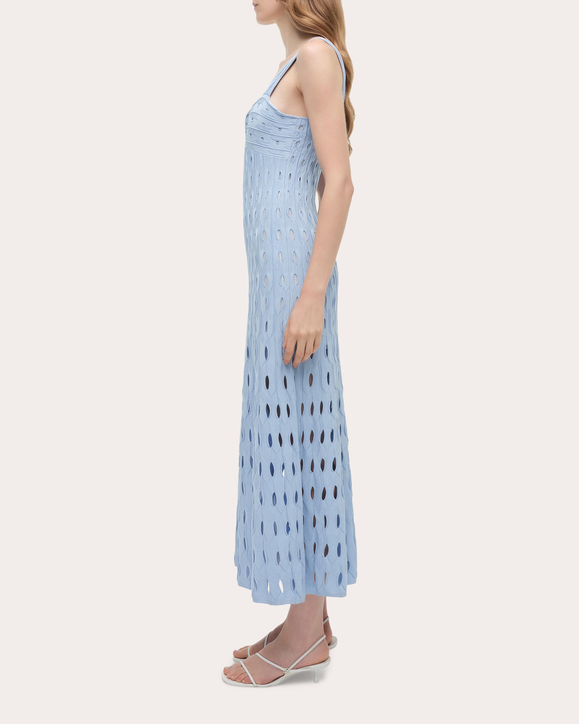 Christina Eyelet Knit Midi Dress