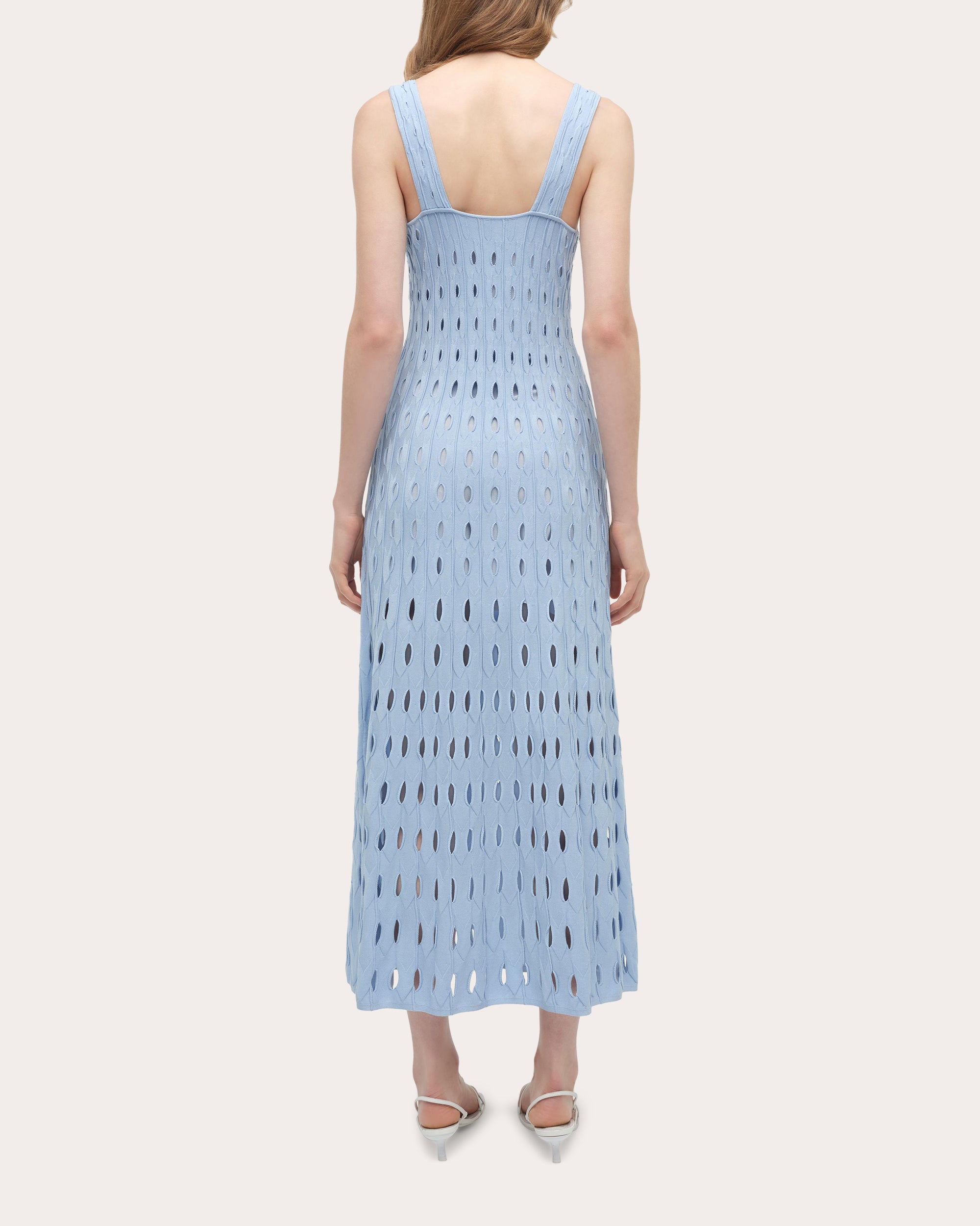 Christina Eyelet Knit Midi Dress