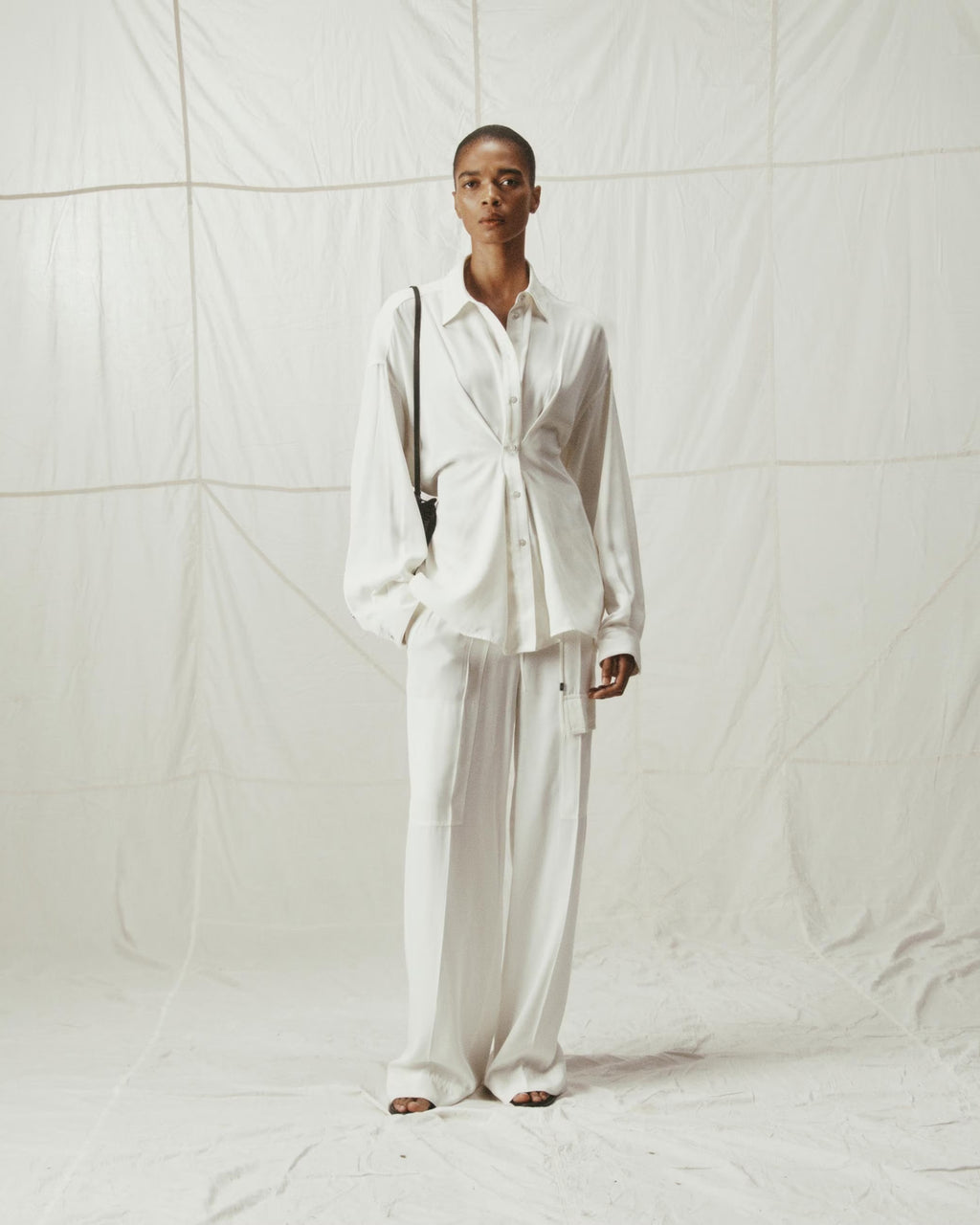 Lightweight Twill Drawstring Cargo Pants
