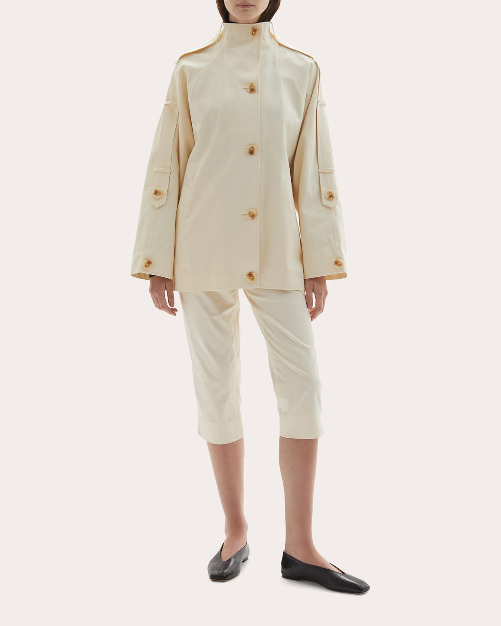 Sara Cotton Oversized Trench Jacket