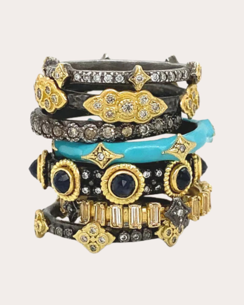 Diamond & 18k Gold Crivelli Stackable Ring