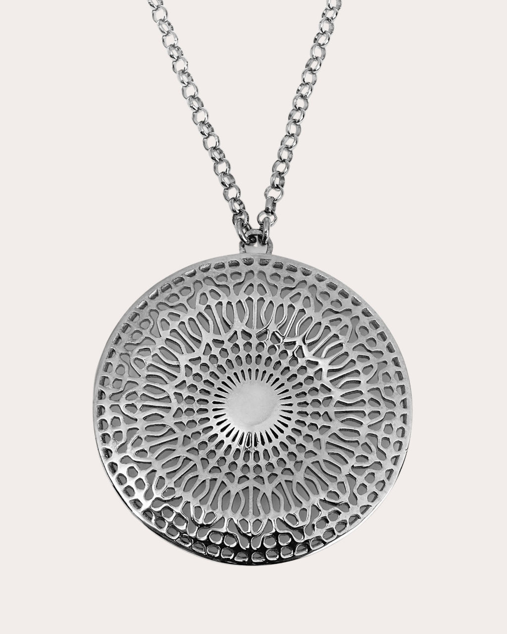 14k White Gold 432Hz Pendant Necklace