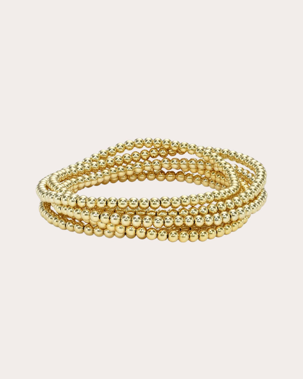 14k Gold Bead Bracelet Set