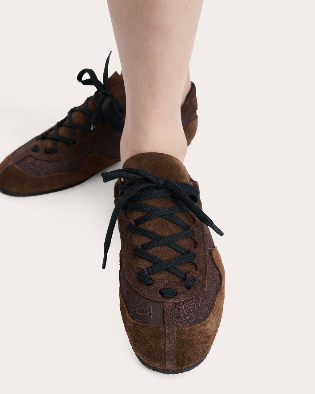 Blaise Embroidered Bow Suede Sneaker