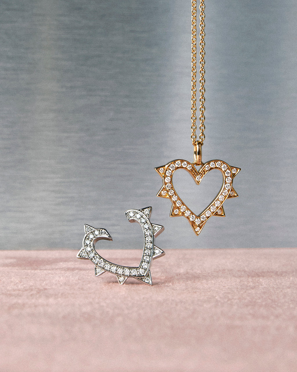 Diamond & 18k Gold Rockaway Heart Pendant Necklace