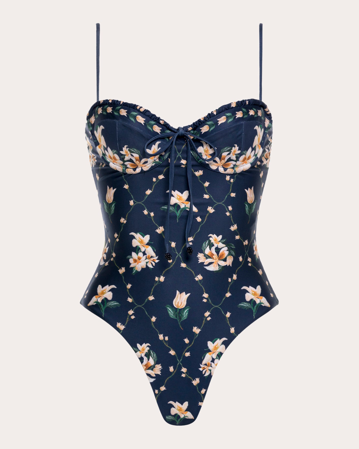 Ébano Promesa Ruffle Bustier One-Piece