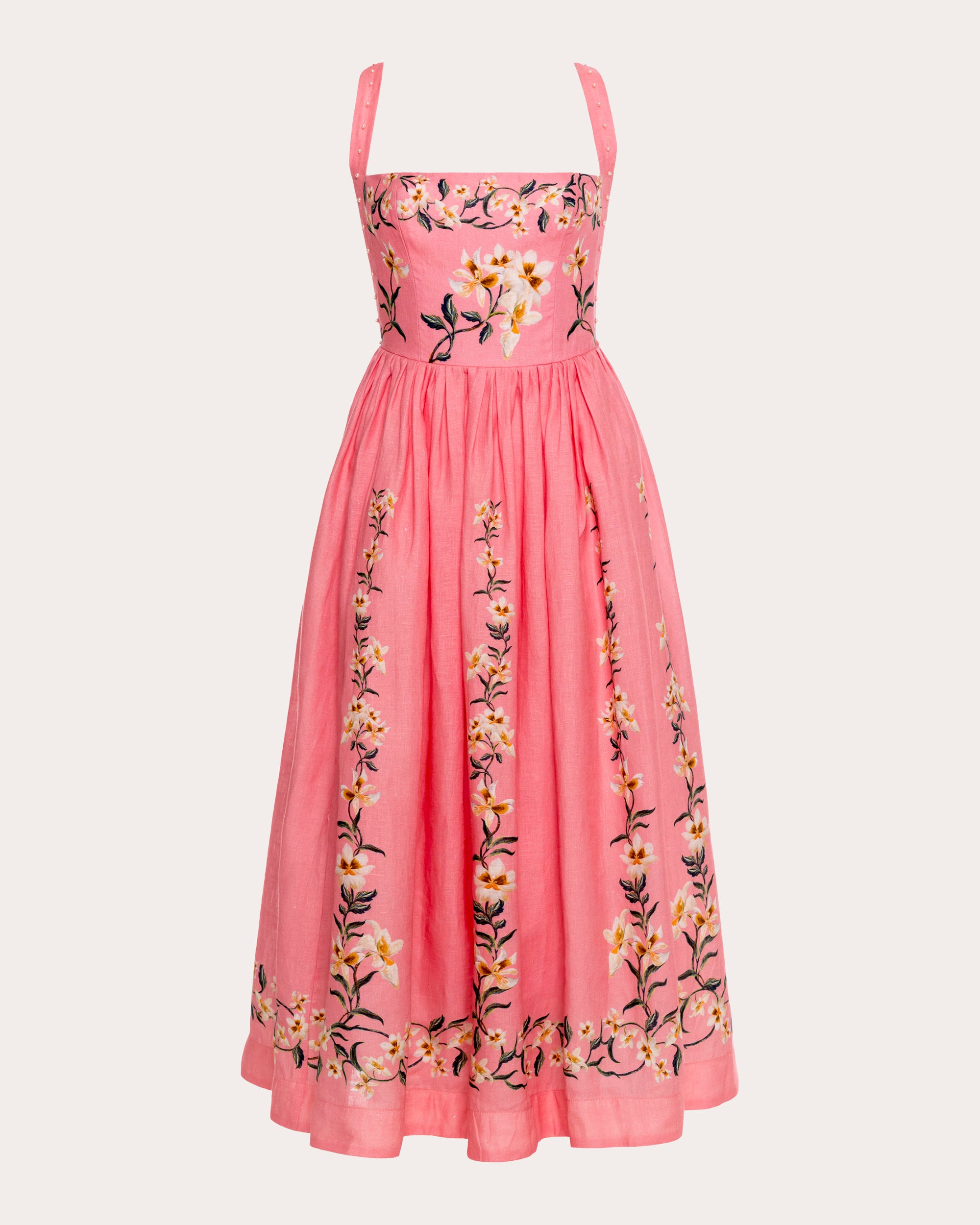Mielero Promesa Gathered Midi Dress