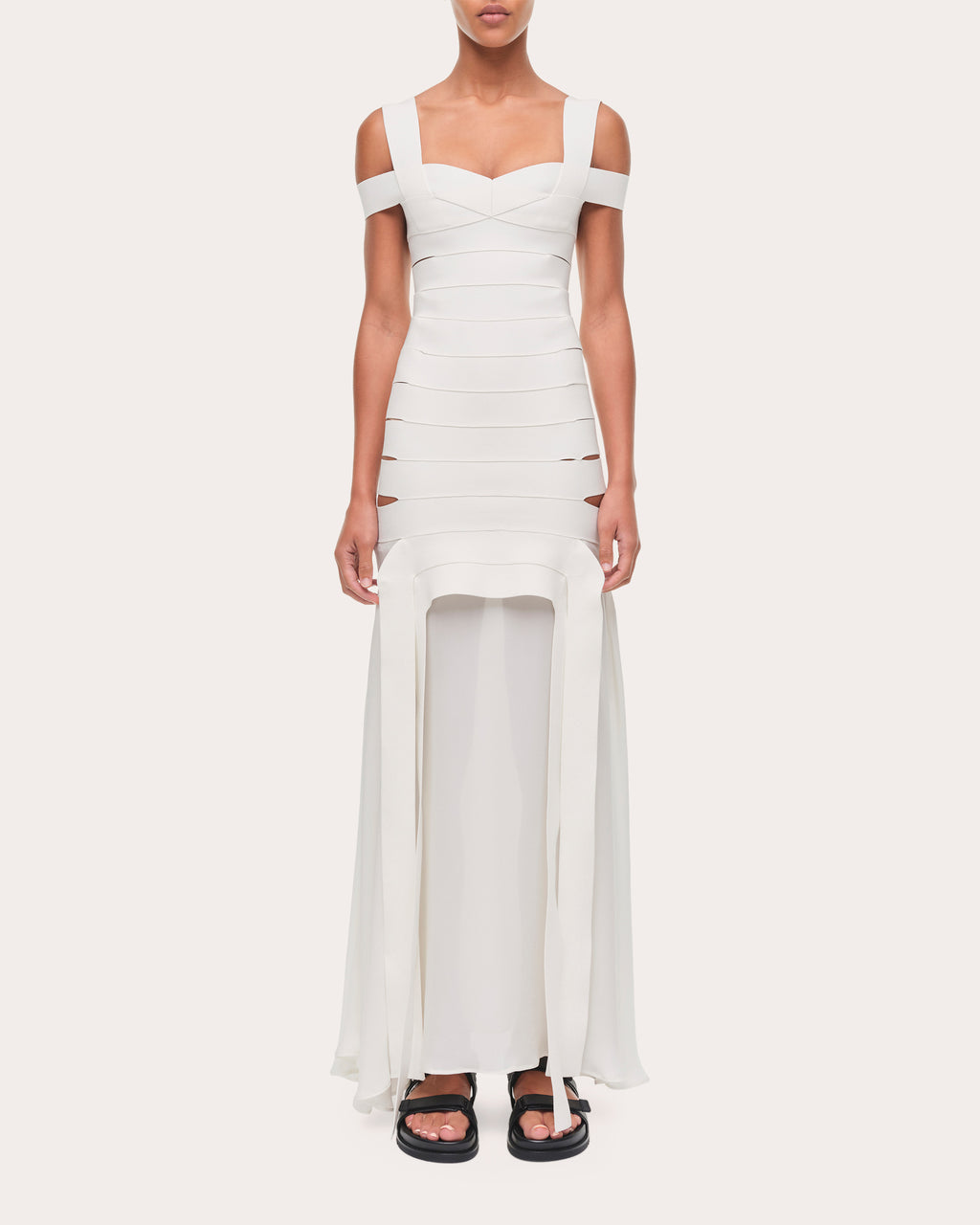 Callaway Bandage Knit Cutout Maxi Dress