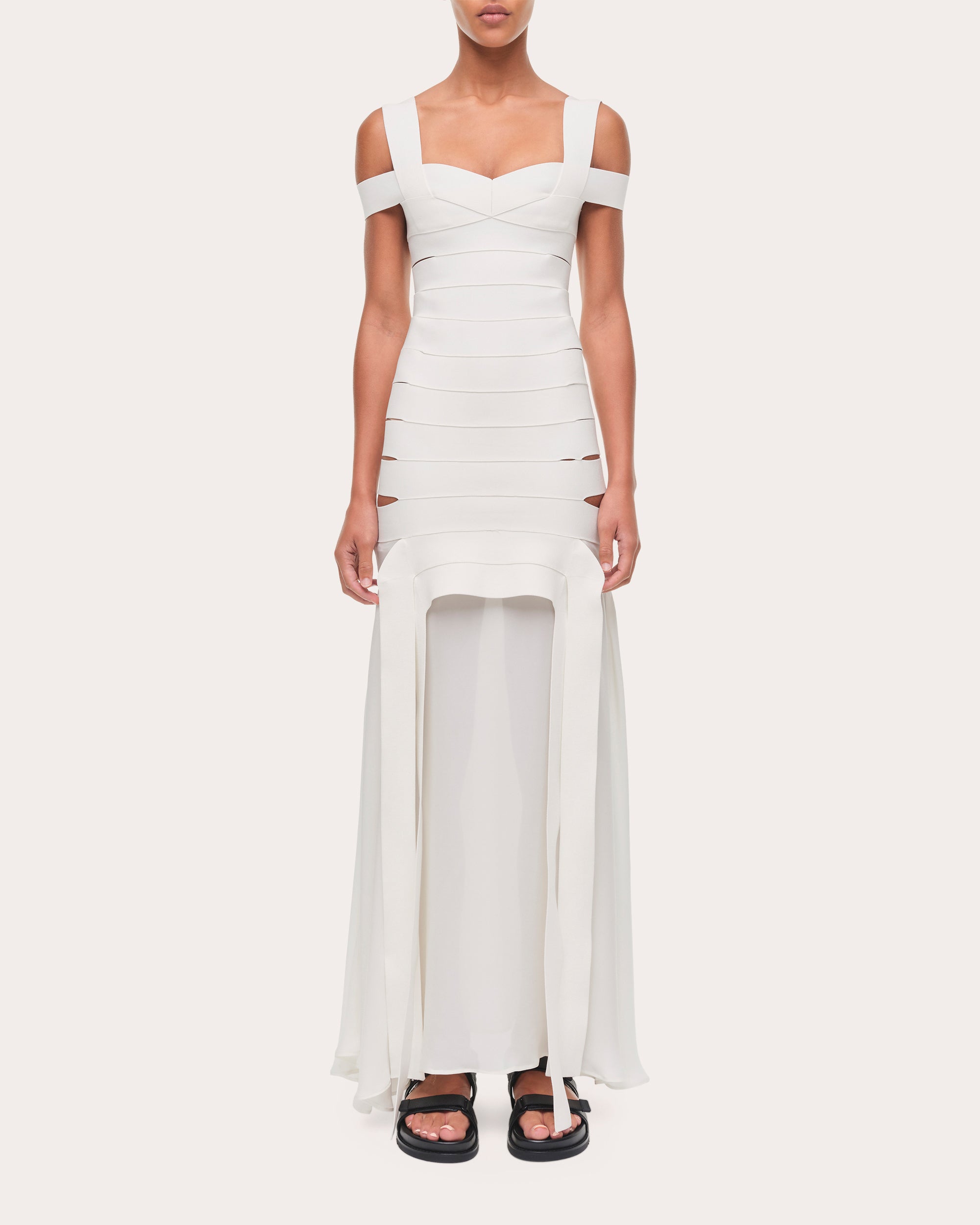 Callaway Bandage Knit Cutout Maxi Dress