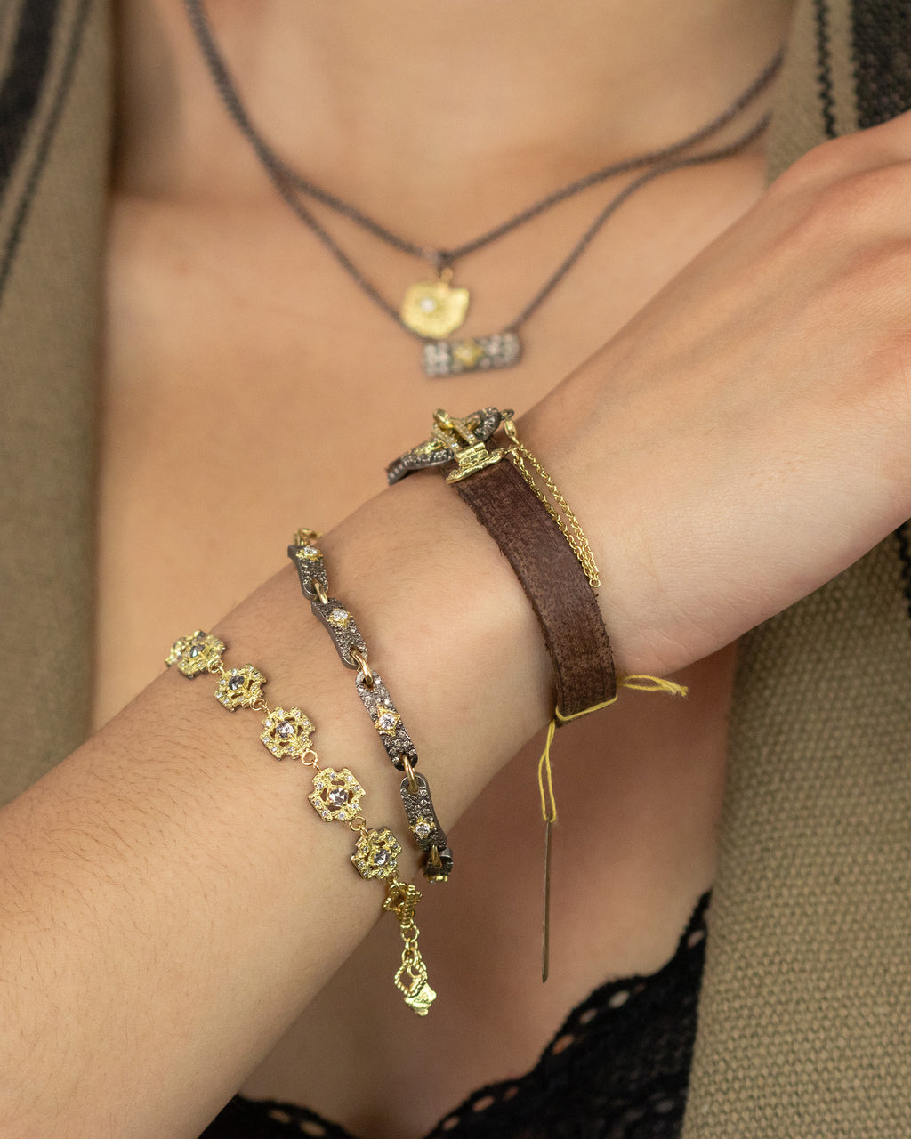 Diamond & 18k Gold Two-Tone Bracelet