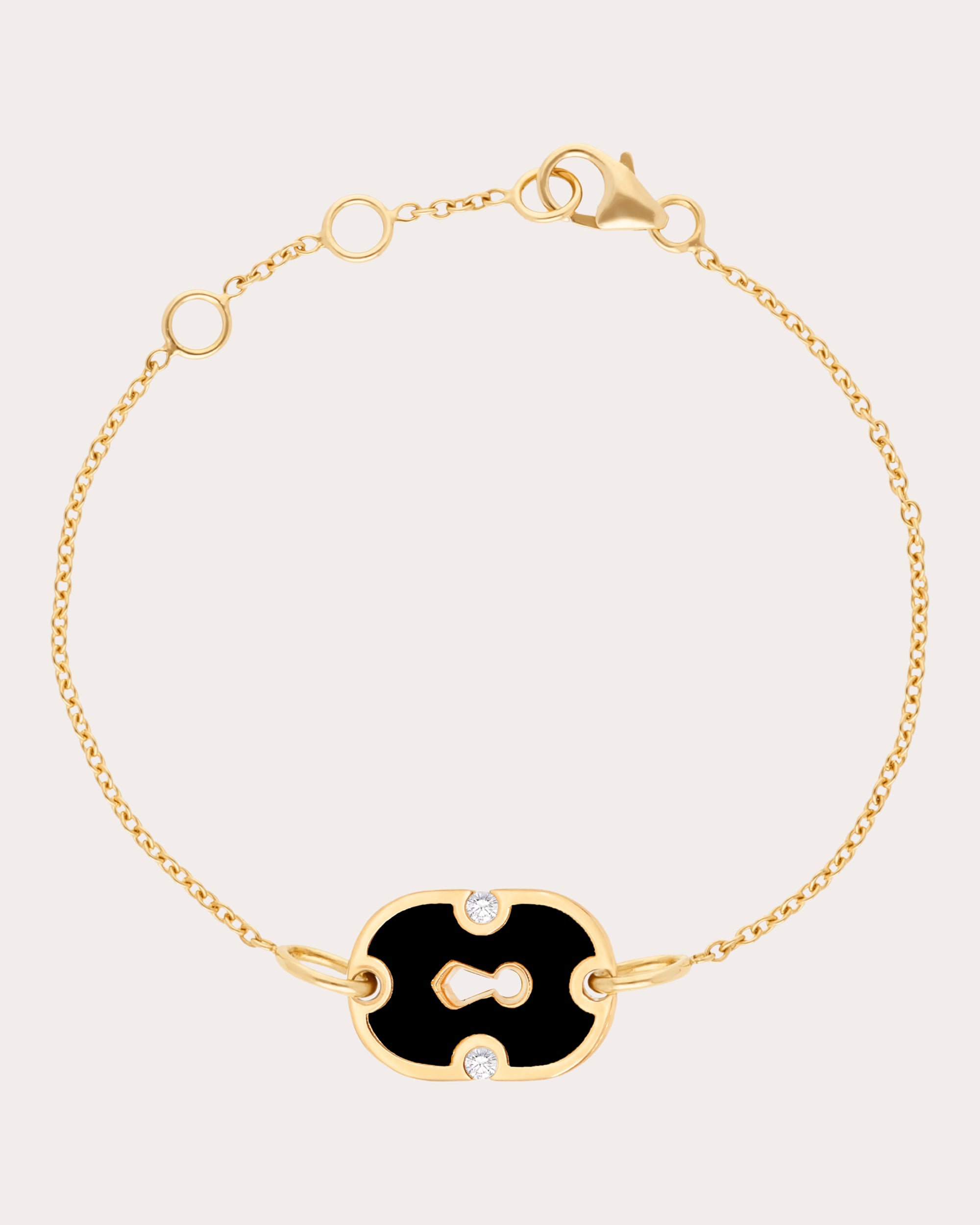 Black Ceramic & Diamond 18k Gold Unlock Bracelet