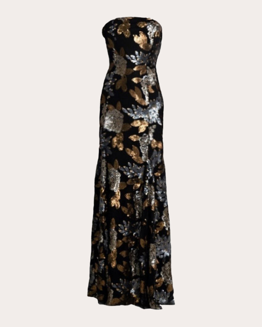 Ñami Sequin Convertible Cape Gown
