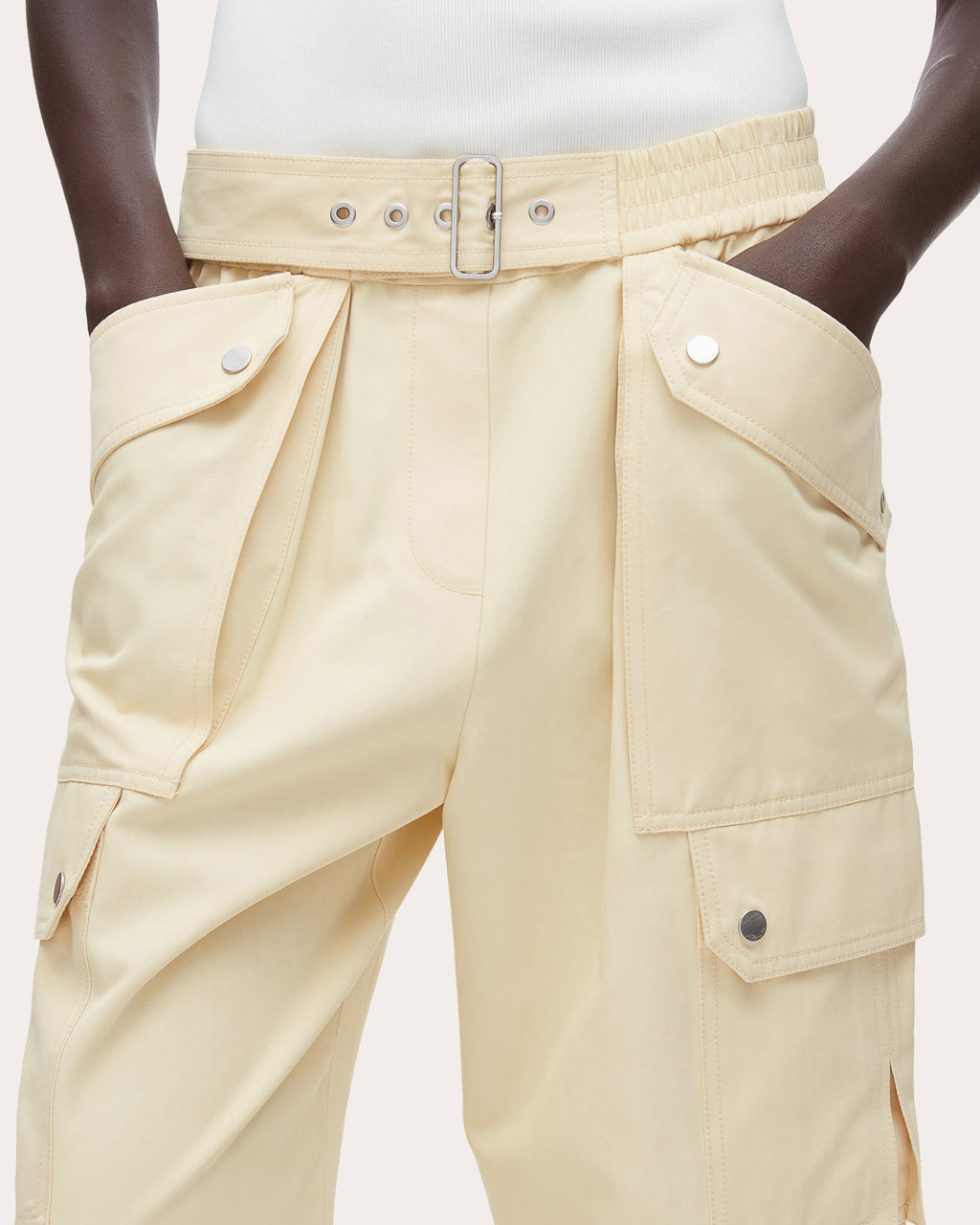 Twill Utility Cropped Cargo Pants