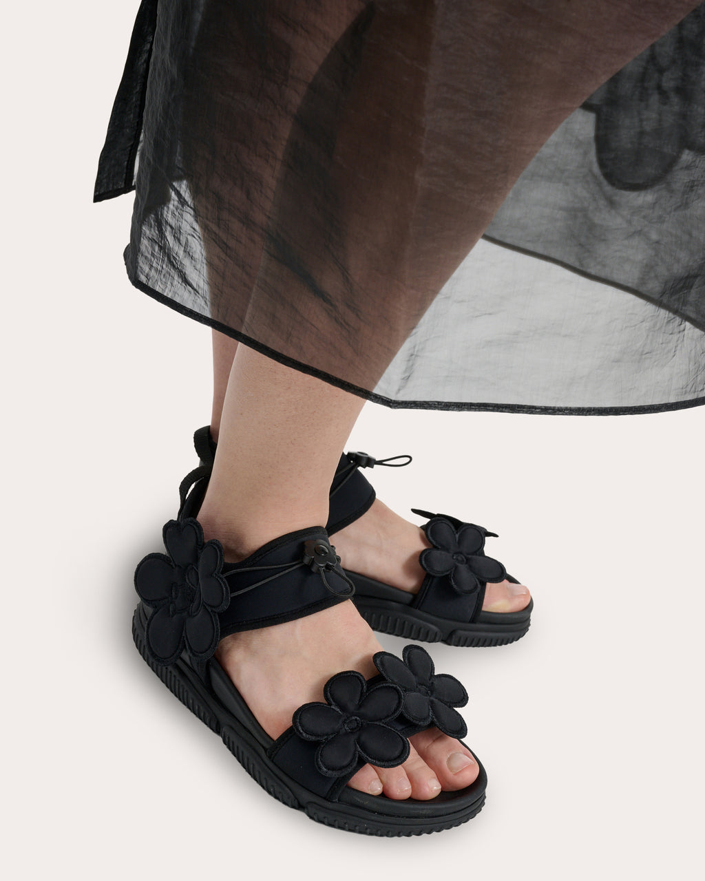 Cilla Floral Appliqué Neoprene Sandal