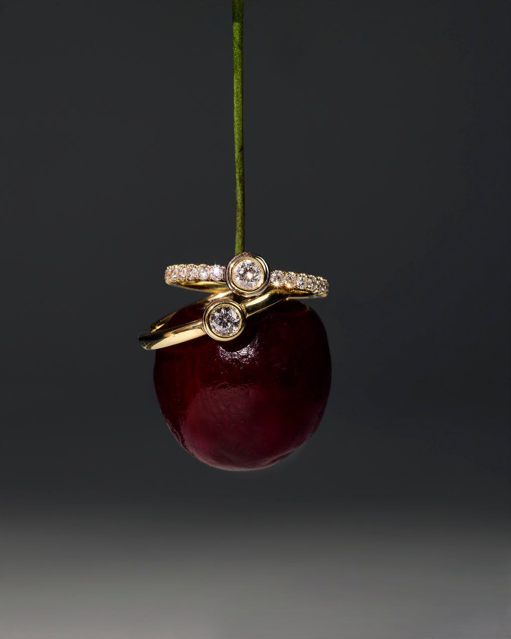 Diamond Orbit Solo Ring