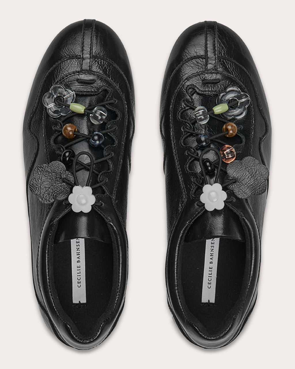 Blaise Beaded Floral Leather Sneaker