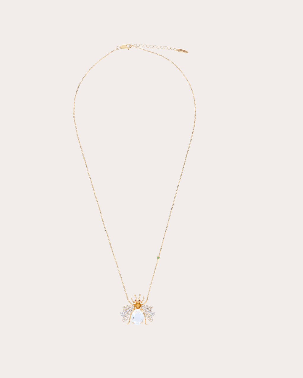 Crystal Quartz & 18k Gold Candy Pendant Necklace