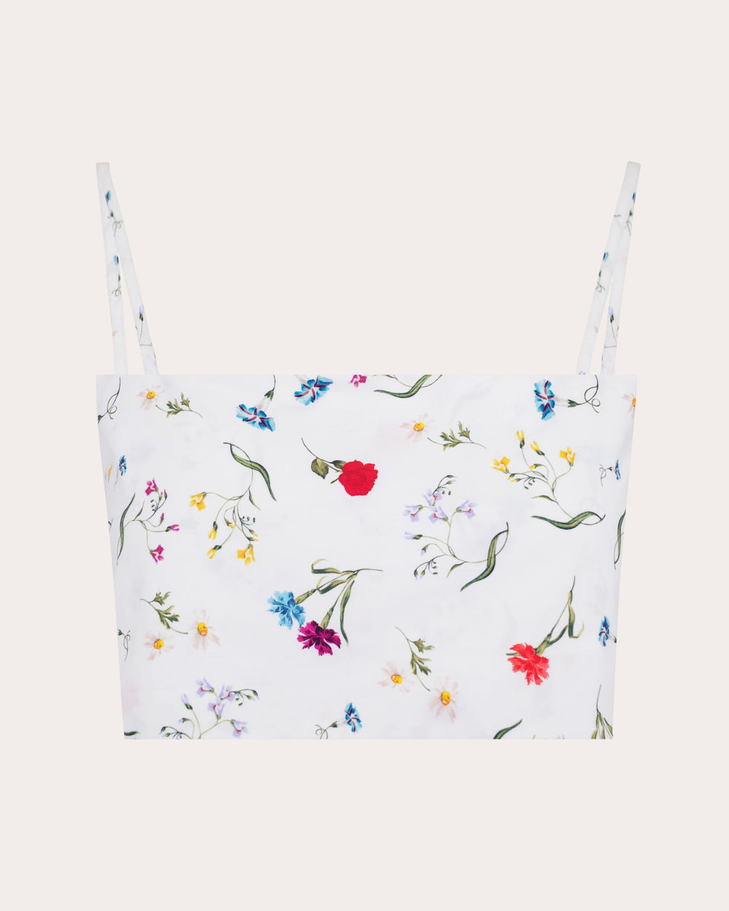 Walton Floral Cotton Poplin Crop Top