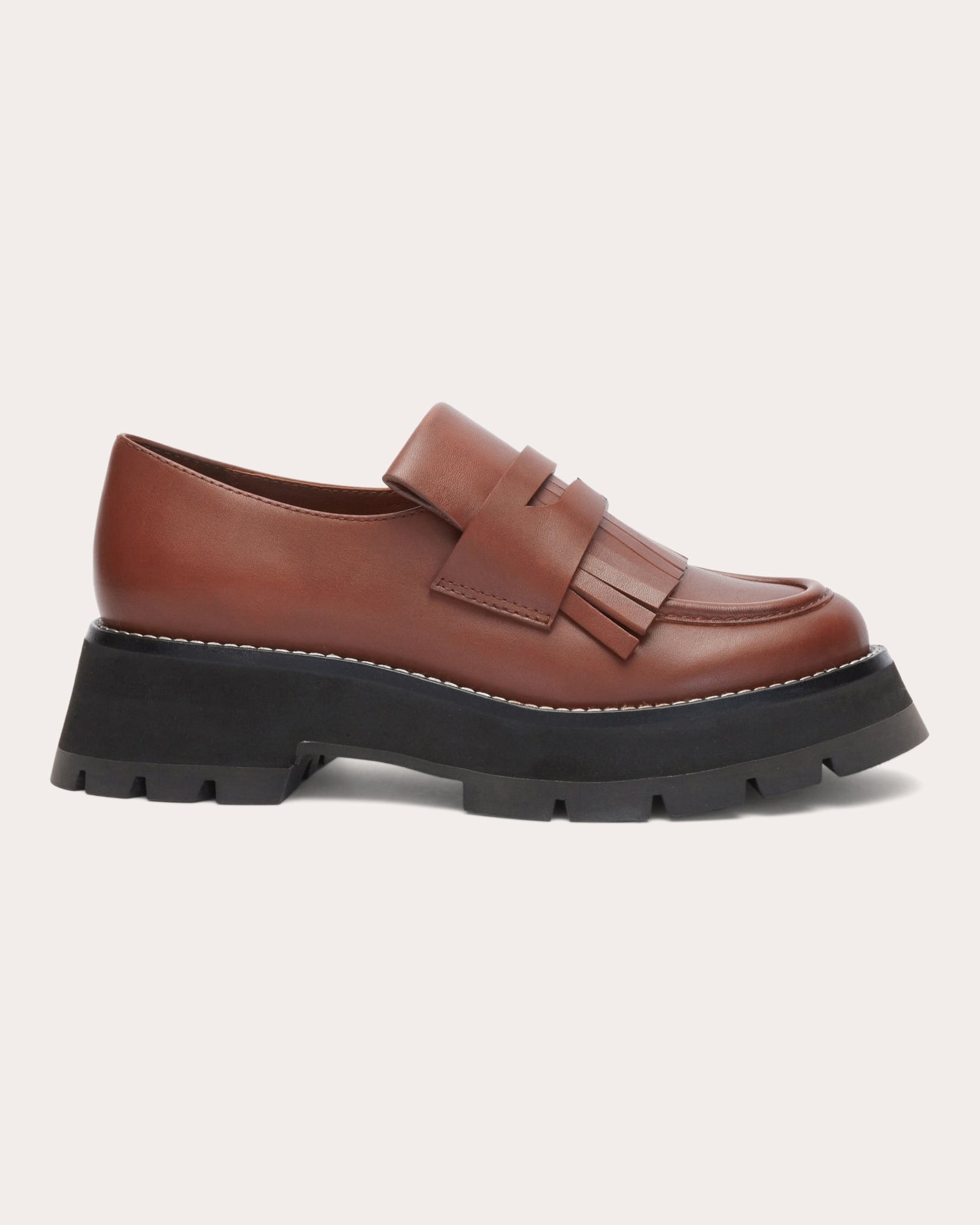Kate Tasseled Leather Platform Lug Loafer