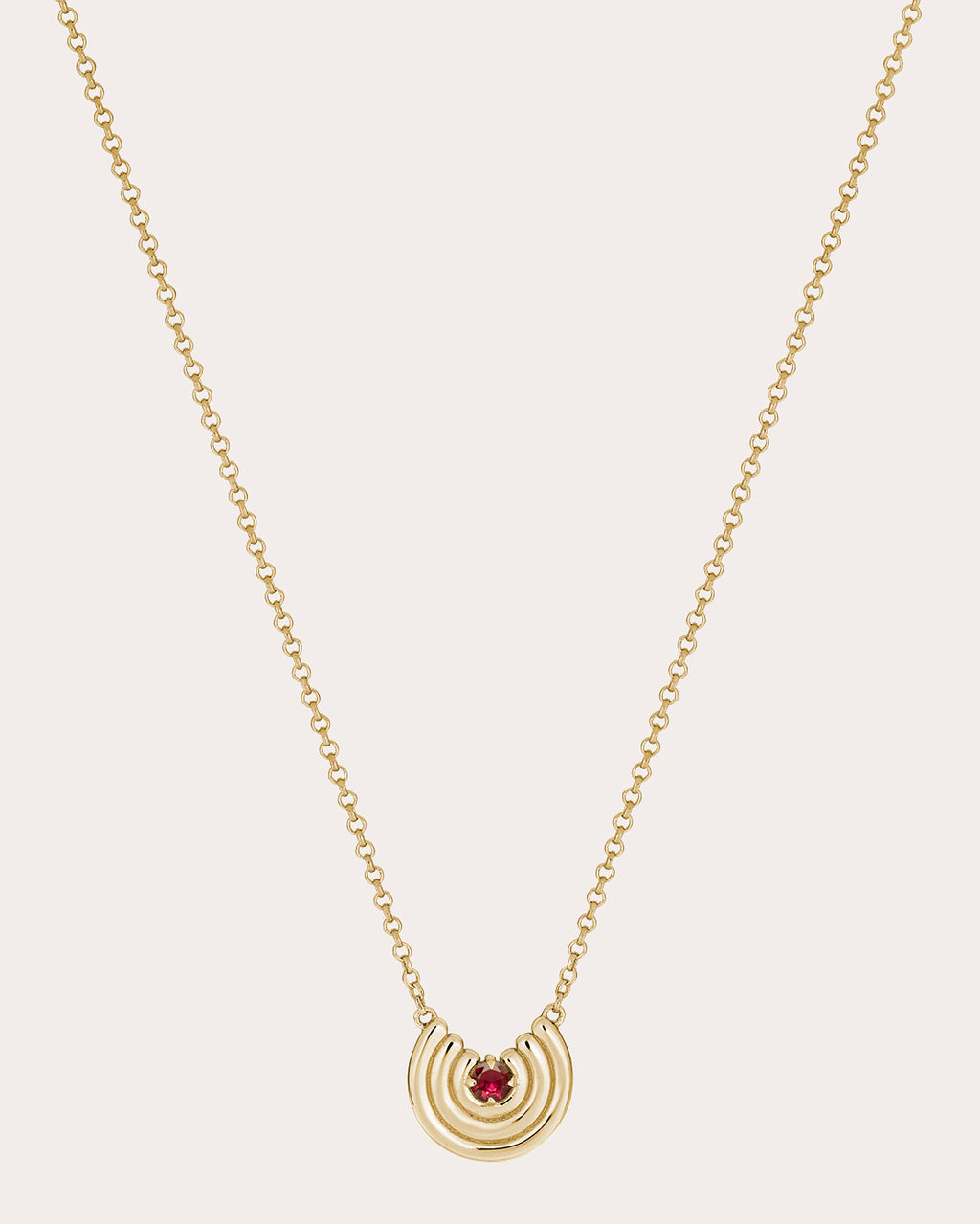 Ruby & 14k Gold Petite Revival Pendant Necklace