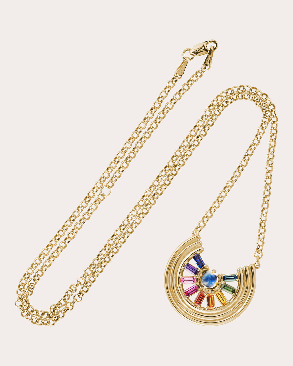 Sapphire & Moonstone Revival Pendant Necklace
