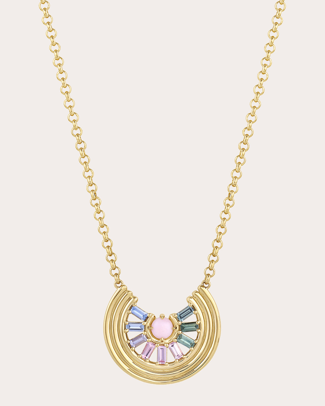 Sapphire & Pink Opal Dream Revival Pendant Necklace