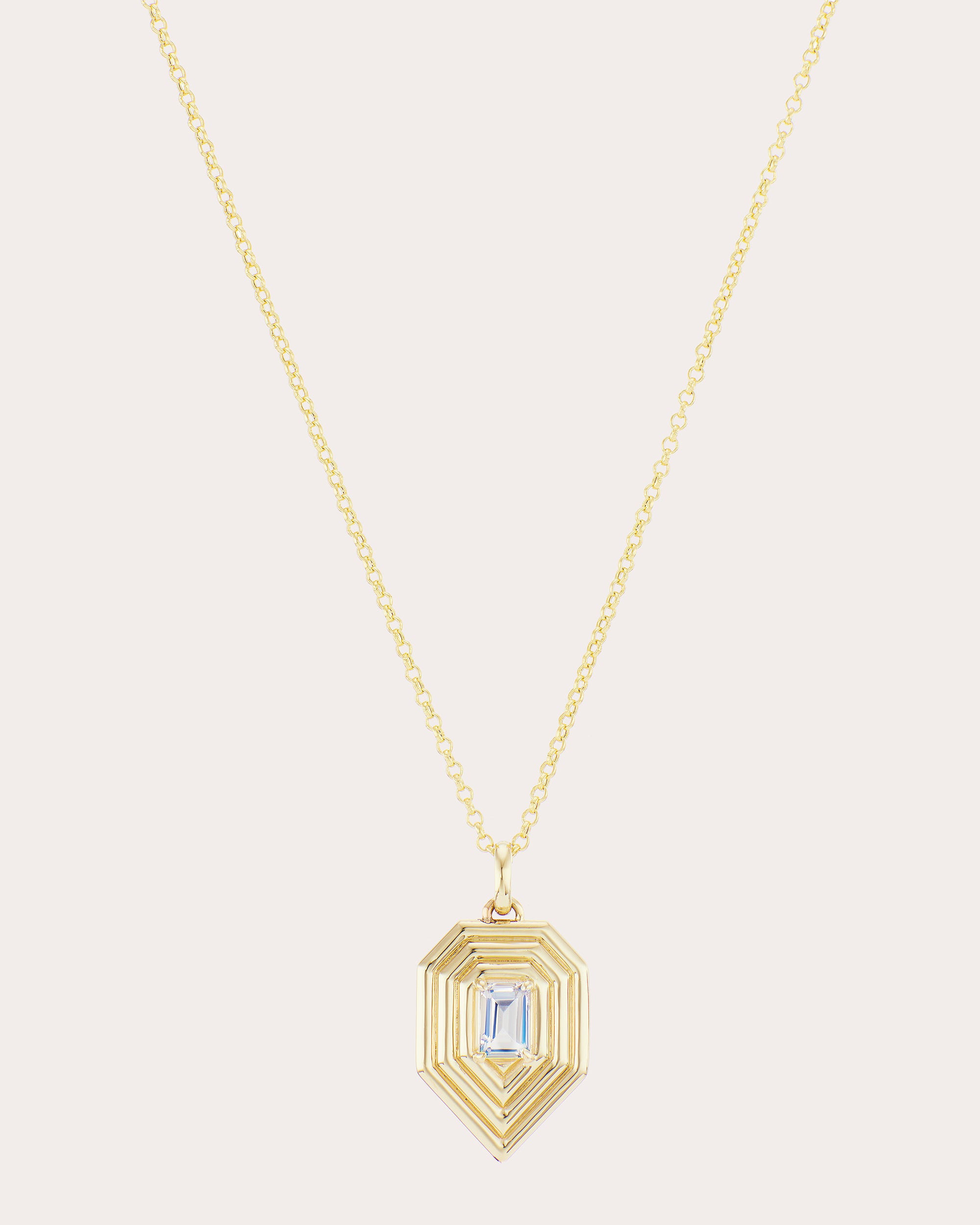 Moonstone & 14k Gold Revival Pendant Necklace