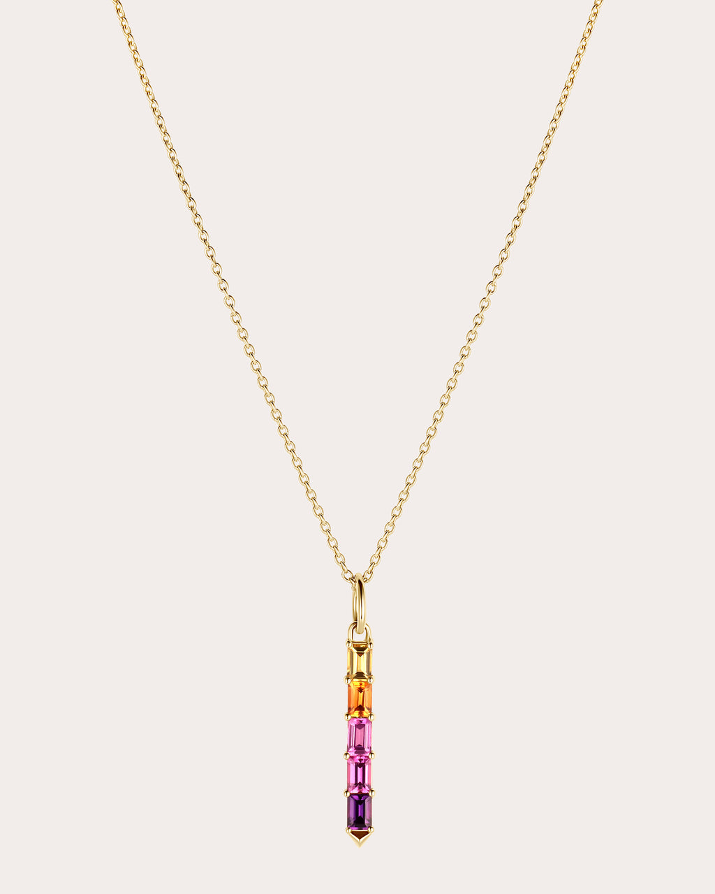 Sapphire Sundown Revival Stiletto Pendant Necklace