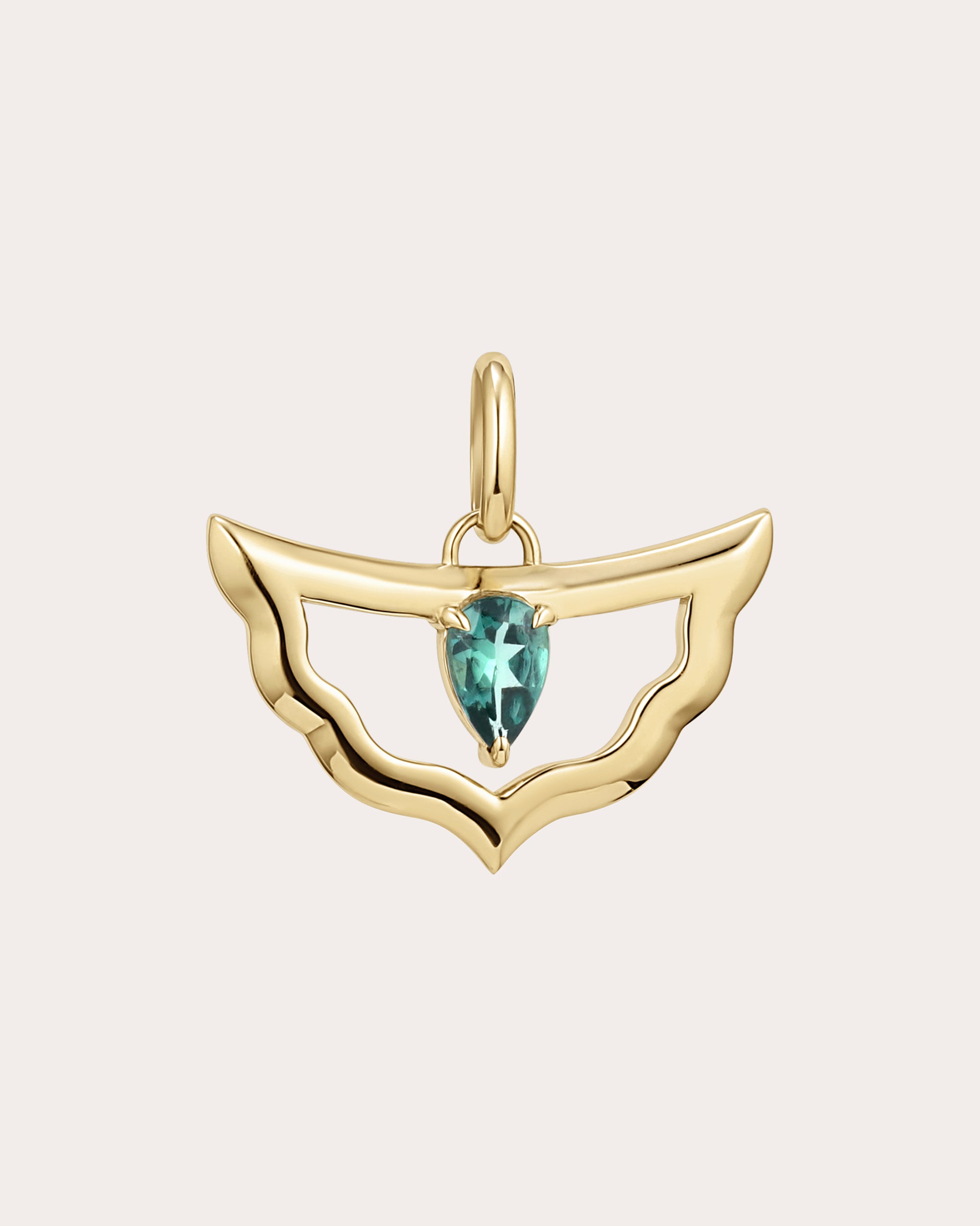 Apatite & 14k Gold Palace Shield Pendant