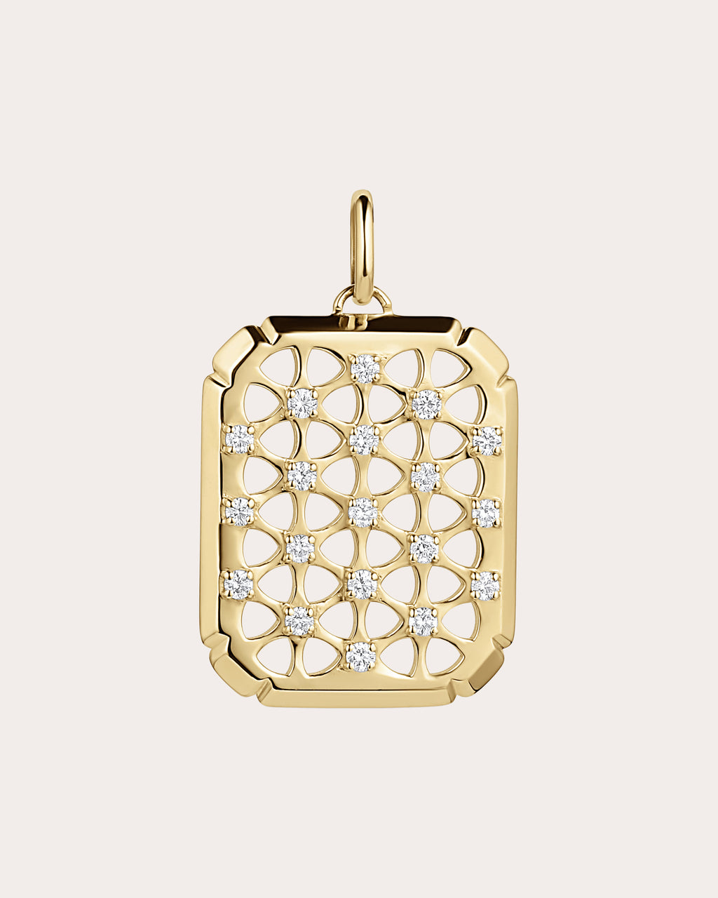 Diamond & 14k Gold Gate Pendant