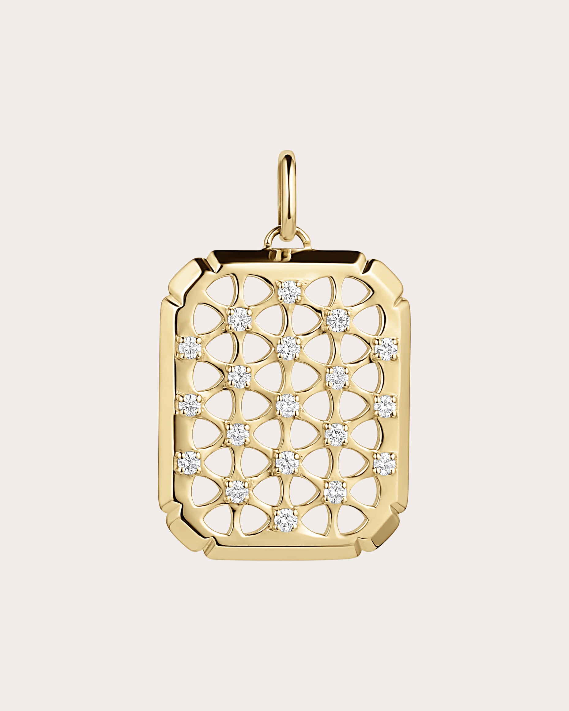 Diamond & 14k Gold Gate Pendant