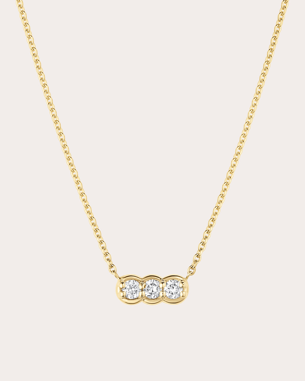 Diamond & 14k Gold Palace Trio Pendant Necklace