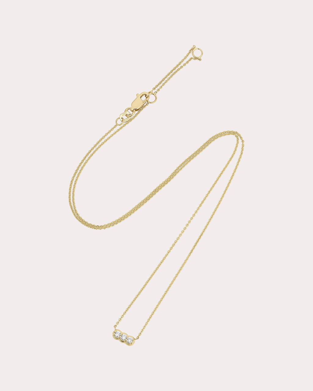Diamond & 14k Gold Palace Trio Pendant Necklace
